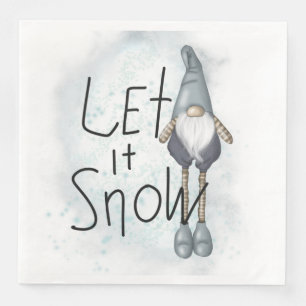 Serviette En Papier Laisser la neige glacée hiver