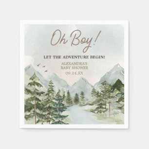Serviette En Papier Laisser l'aventure commencer le Baby shower des bo