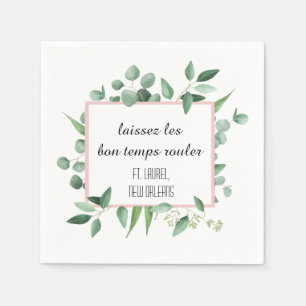 Serviette En Papier Laissez le bon temps rouler Cocktail Napkin