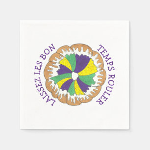 Serviette En Papier Laissez Les Bon Temps Rouler Mardi Gras King Cake
