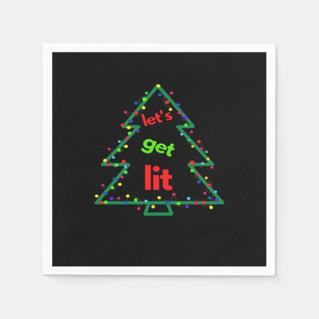 Serviette En Papier Laissons-nous un style rétro essentiel (Devant)