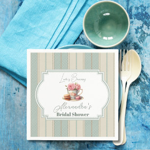 Serviette En Papier L'amour brasse la Fête des mariées de Tea Party