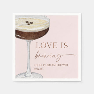 Serviette En Papier L'amour brasse la Fête des mariées Expresso Martin
