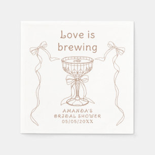 Serviette En Papier L'amour brasse la main tiré nuptiale douche