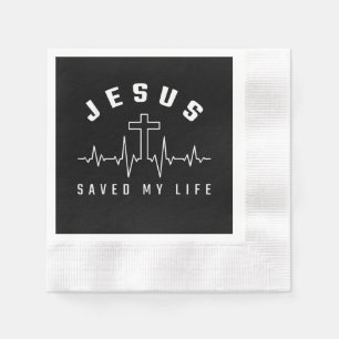 Serviette En Papier L'Amour de Jésus  Jésus a sauvé ma vie croisée