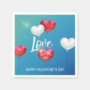 Serviette En Papier L'Amour Est Dans L'Air Valentine Balloons Papier N