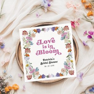 Serviette En Papier L'Amour est en fleurs : Baby Shower de mariage aux