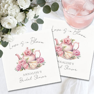 Serviette En Papier L'amour est en fleurs Thé Salon de thé floral de m