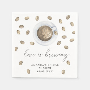 Serviette En Papier L'amour est en train de préparer un café Baby show