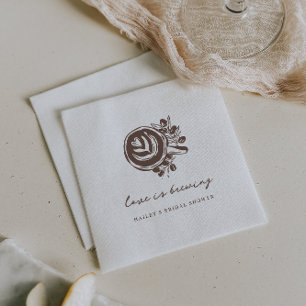Serviette En Papier "L'amour est en train de se faire" Café Enterremen