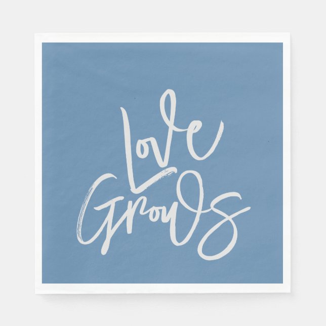 Serviette En Papier L'amour grandit (Devant)