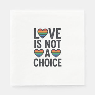 Serviette En Papier L'amour n'est pas un choix Rainbow Pride Vintage T