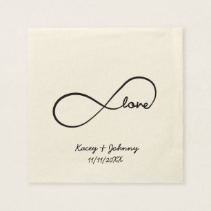 Serviette En Papier L'amour perpétuel personnalisé