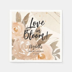 Serviette En Papier L'amour rustique dans la floraison de la pêche