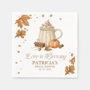 Serviette En Papier L'Amour se Prépare Mariage Champêtre Automne
