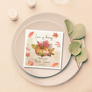Serviette En Papier L'amour se prépare shower de mariage automnal d'au