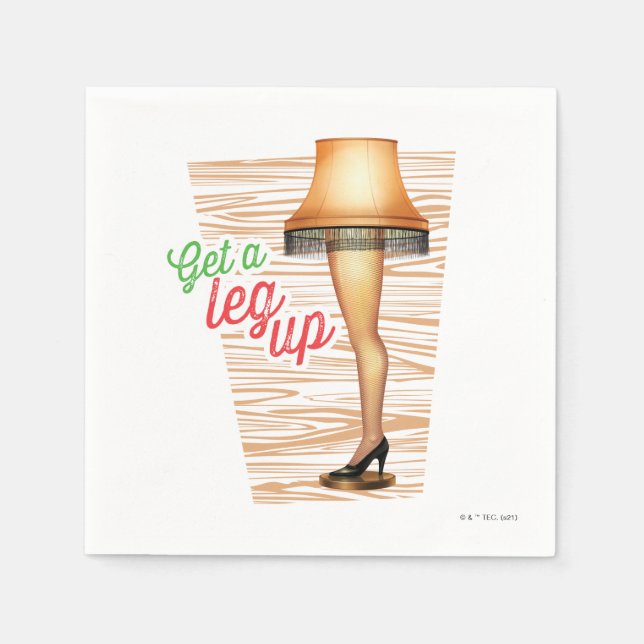 Serviette En Papier Lampe d'histoire de Noël | Leg Up (Devant)