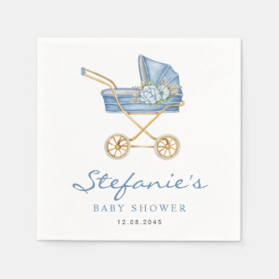 Serviette En Papier Landeau aquarelle bleu pour une Baby Shower C'est