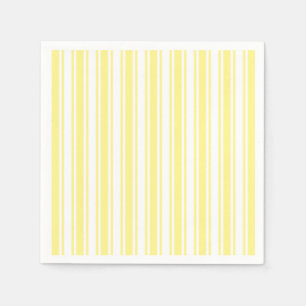 Serviette En Papier Landes de bonbons jaune et blanc citron
