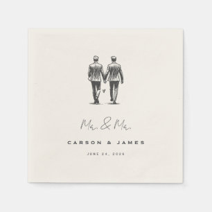 Serviette En Papier Langley M. & M. Mariage