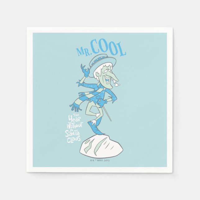 Serviette En Papier L'ANNÉE SANS SANTA CLAUS™ | Monsieur le Cool (Devant)