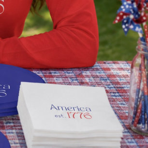 Serviette En Papier L'anniversaire des 250 ans de l'Amérique est 1776