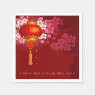 Serviette En Papier Lanterns Hao Dao Joyeux Nouvel An vietnamien PPN