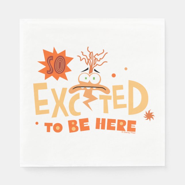 Serviette En Papier L'Anxiété "Si Heureuse D'Être Ici" (Devant)