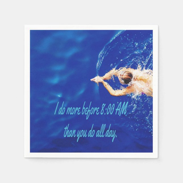 Serviette En Papier Lap Swim Team Motivational Inspiration (Devant)