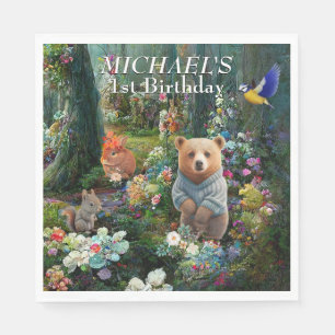 Serviette En Papier Lapin de miel et ours de boo