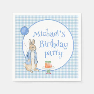 Serviette En Papier Lapin Lapin Bleu fête d'anniversaire
