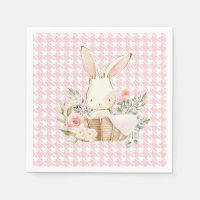 Lapin Lapin Pink Pastel Houndstooth Lapin
