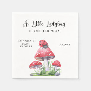 Serviette En Papier L'aquarelle coccinelle est en route ! shower bébé 