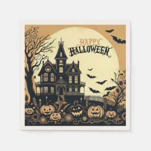 Serviette En Papier L'art d'Halloween vintage