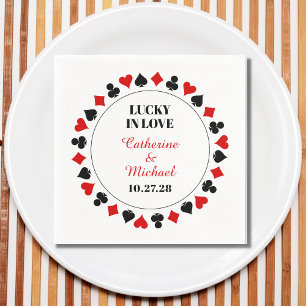 Serviette En Papier Las Vegas Casino Lucky In Love Mariage