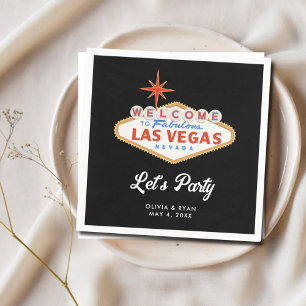 Serviette En Papier Las Vegas Mariage Cocktail Hour Napkins