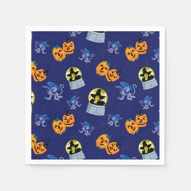 Serviette En Papier L'Assistant D'Oz™ | Motif de la sorcière d'Hallowe (Devant)