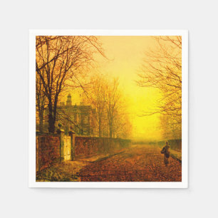 Serviette En Papier L'automne doré John Atkinson Grimshaw