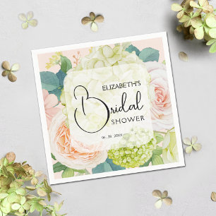Serviette En Papier Lavage à l'eau Florales Rose Pâle Mariage