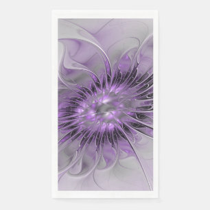 Serviette En Papier Lavande Fleur Dream Moderne Abstrait Fractal Art