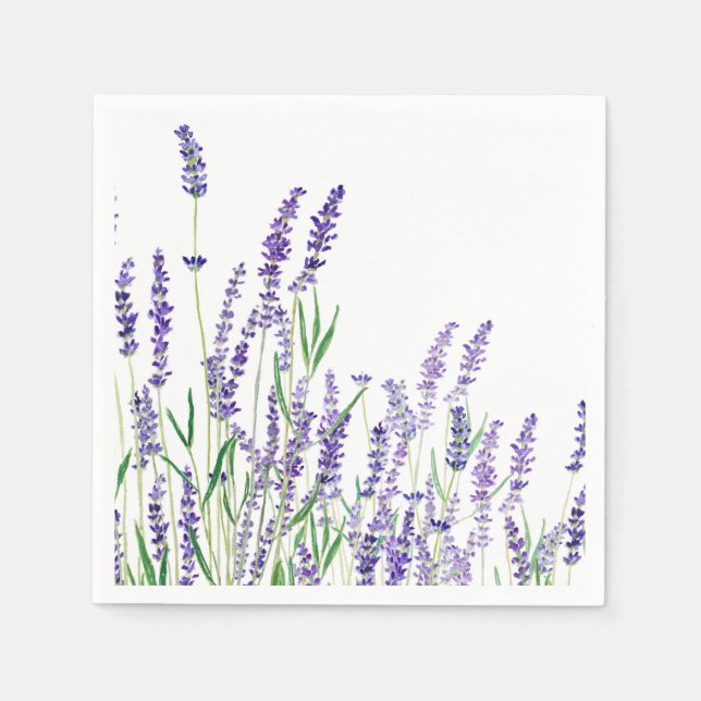 Serviette En Papier lavande violette (Devant)