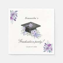  Lavander Purple Floral Graduation 
