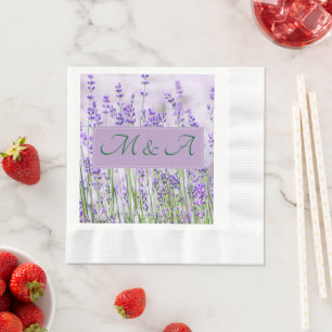 Serviette En Papier Lavender Fields Mariage Poupées serviettes