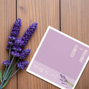 Serviette En Papier Lavender Love Mariage