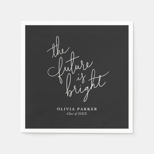 Serviette En Papier L'avenir est brillante serviettes de fin d'études (Devant)