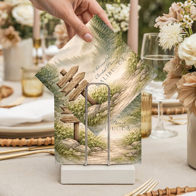 Serviette En Papier L'aventure Attend la Fête de Mariage (Créateur téléchargé)