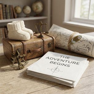 Serviette En Papier L'aventure commence Annonce de nouveau bébé mignon