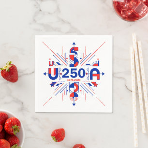 Serviette En Papier le 250e anniversaire de l'Amérique