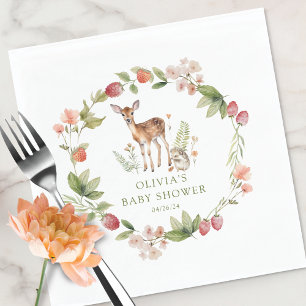 Serviette En Papier Le Baby shower des cerfs de la nature