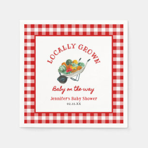Serviette En Papier Le Baby shower des fermiers cultivés localement